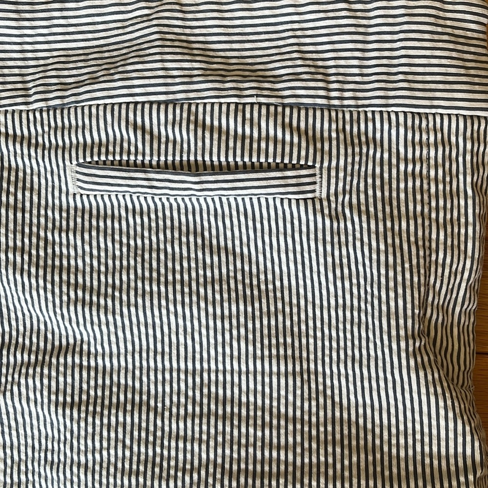 Ann Taylor Seersucker blue & white cropped pants Sz 10 - Picture 9 of 9